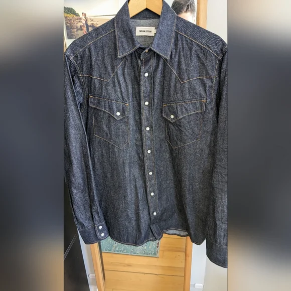 Nihon Menpu selvedge Western snap shirt - Picture 1 of 6